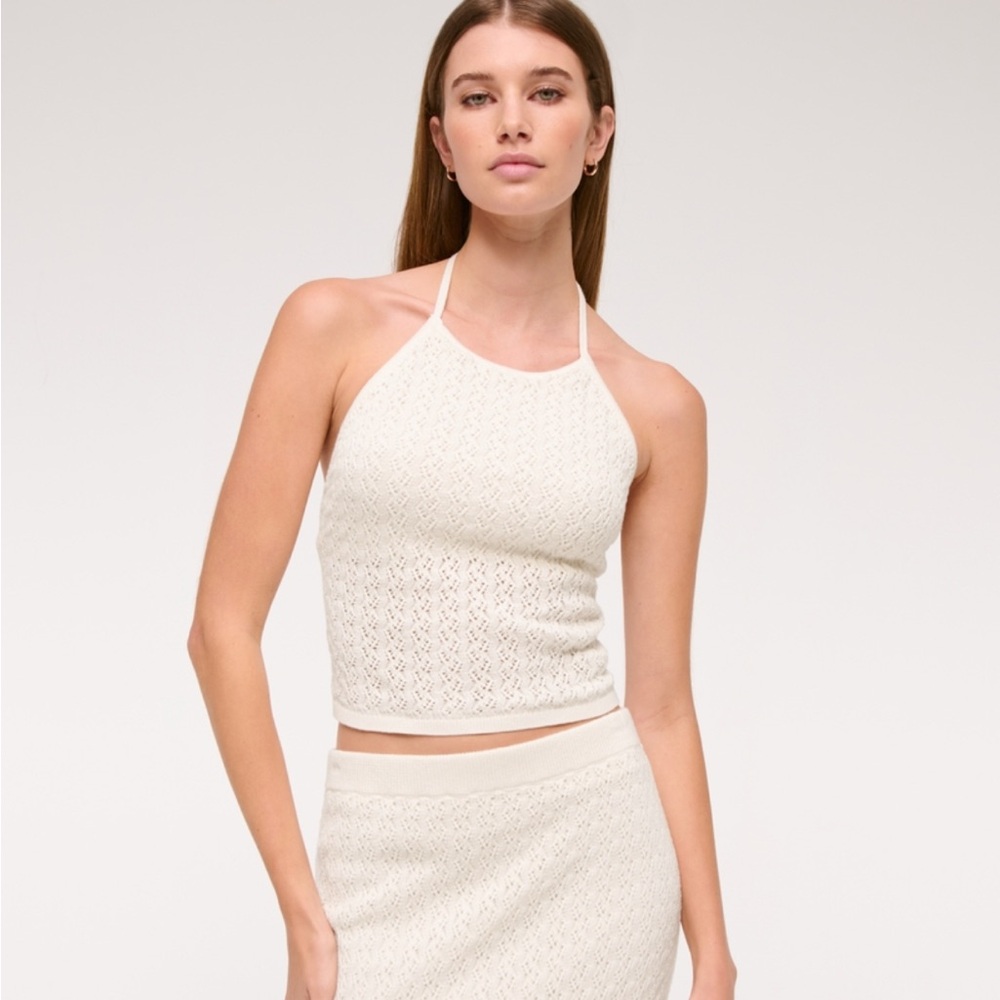 NWOT Abercrombie & Fitch White Lace Top